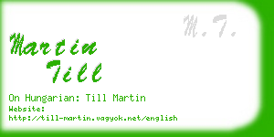 martin till business card